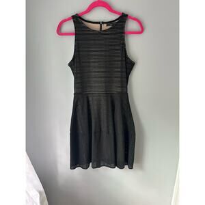 BCBGMAXAZRIA BLACK CASSANDRA SLEEVELESS A-LINE DRESS Size Small
